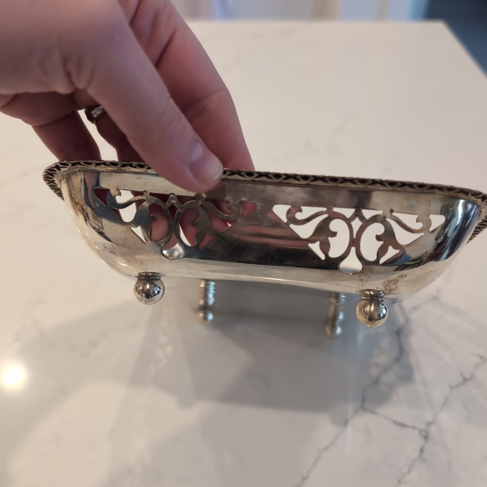 Vintage Antique French Regency Renaissance Style Silverplated Serving Dish - Picture 4 of 7